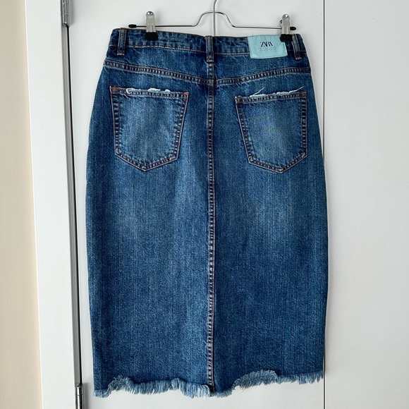 Zara Denim Midi Skirt - Picture 5 of 6